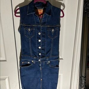 Levi's Dark Blue Denim Mini Dress